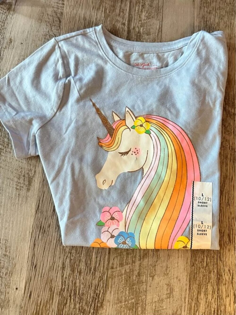 Girls' Unicorn Graphic T-Shirt 10/12